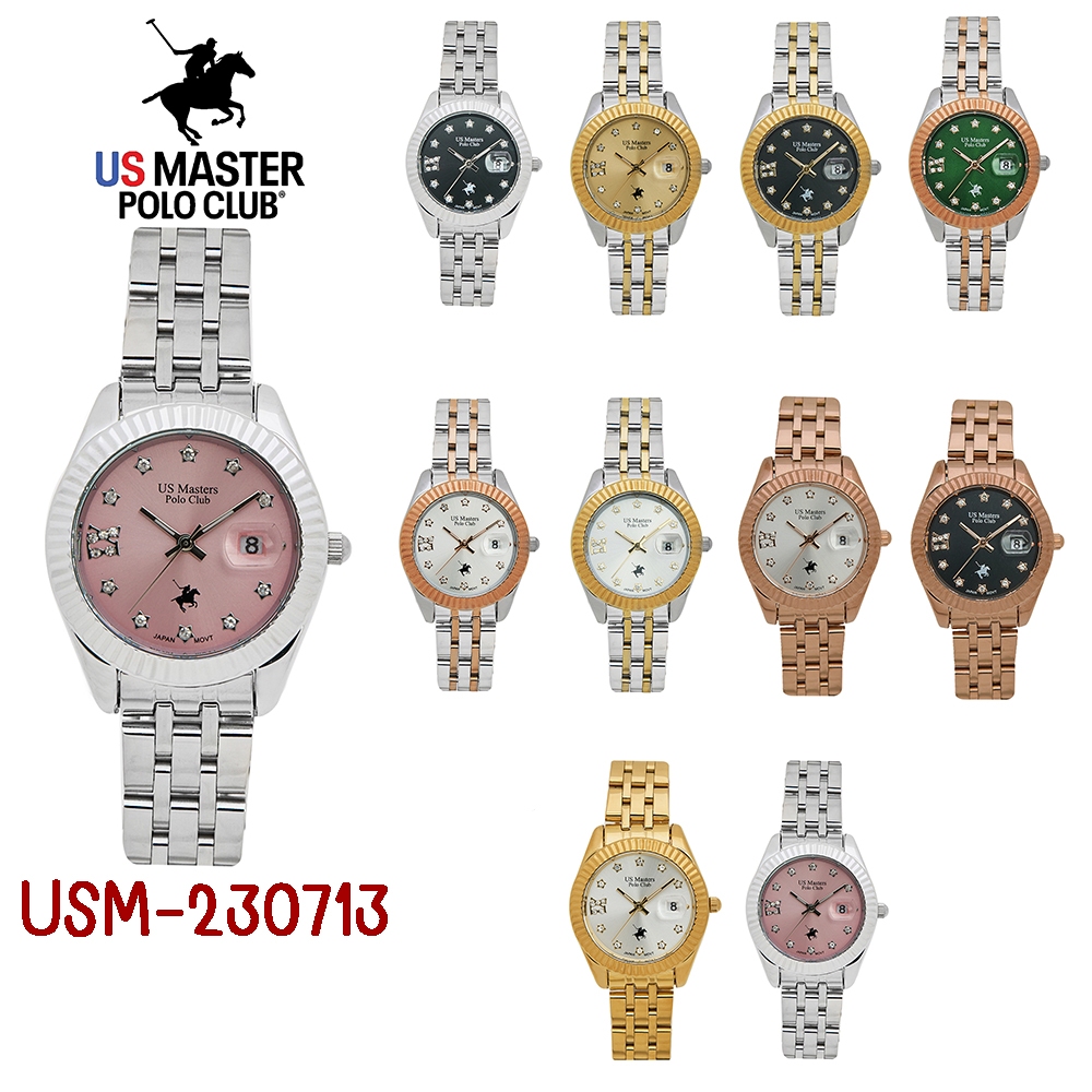 US Master Polo Club นาฬิกาข้อมือผู้หญิง สายสแตนเลส รุ่น USM-230713