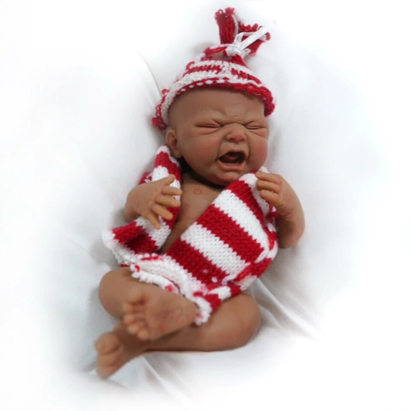 [Pre-Order] Reborn baby ตุ๊กตาทารกแอฟริกัน ซิลิโคนทั้งตัว 7 inch