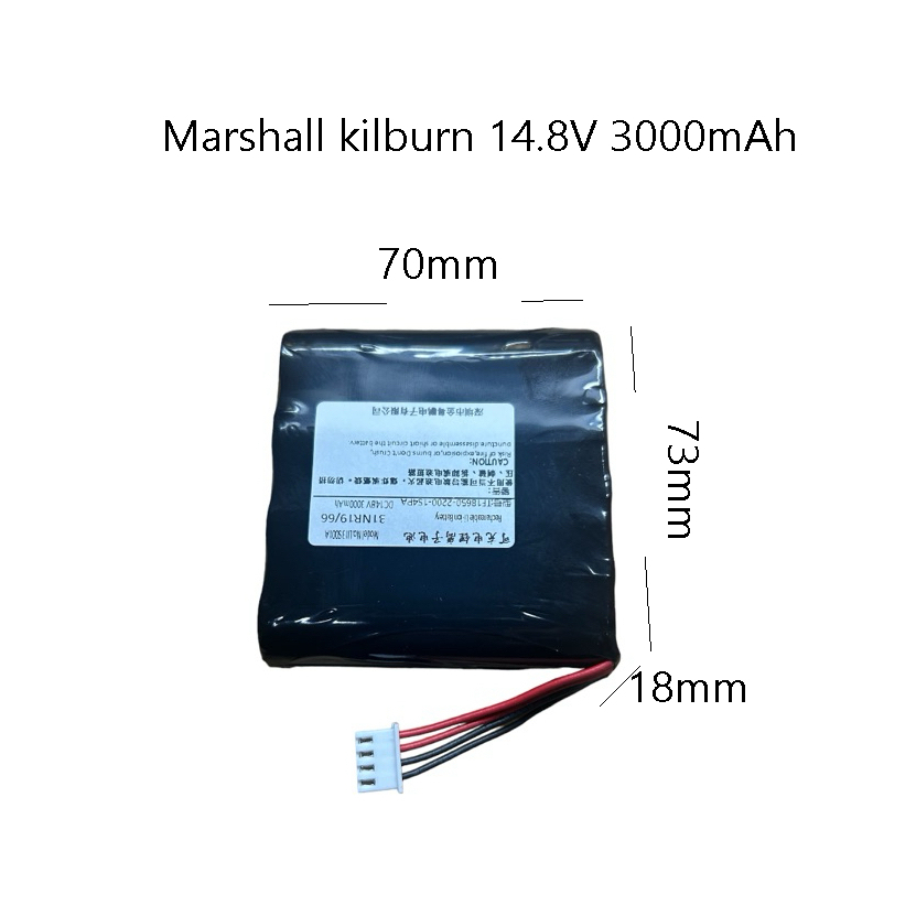 แบตเตอรี่ลำโพง MARSHALL kilburn Marshall Bluetooth speaker lithium battery TF18650-2200-1S4PA 14.8V 3000mAh