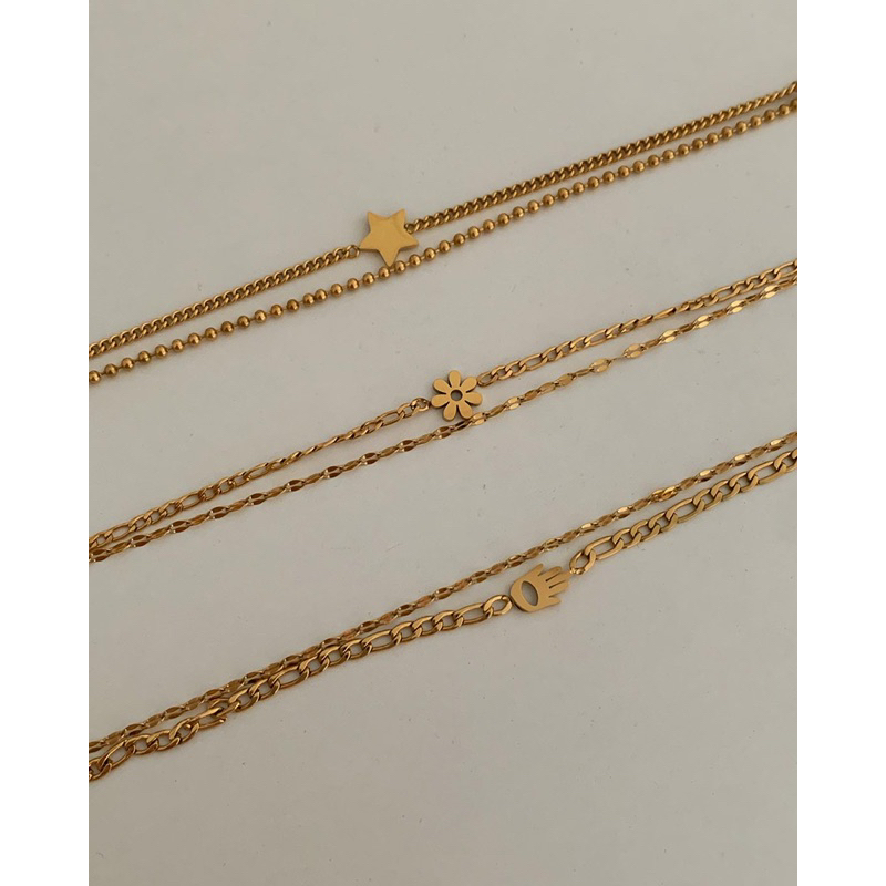 HER OBJECTIVE_HER DOUBLE CHAIN BRACELET COLLECTION