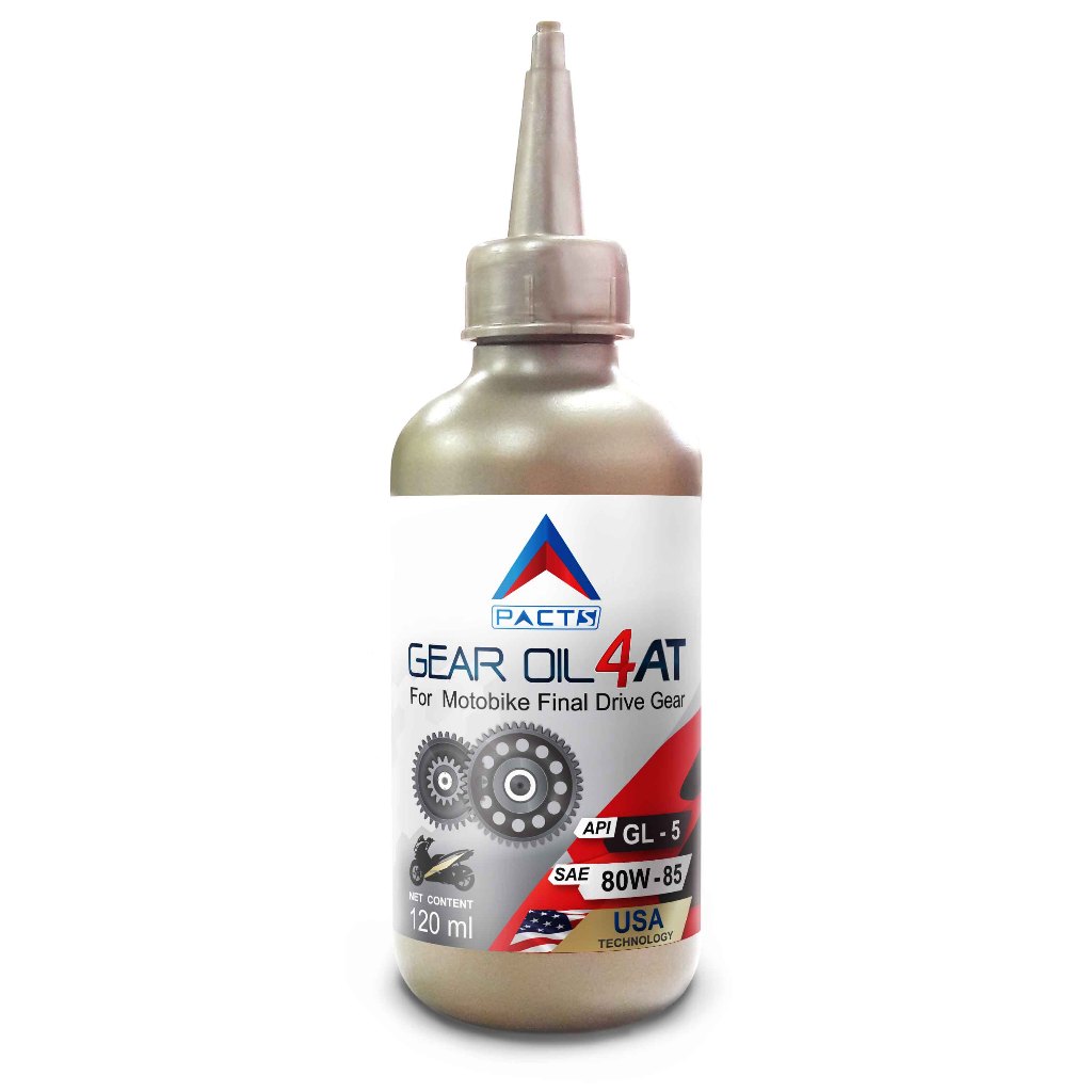 น้ำมันเฟืองท้าย PACTS GEAR 4AT 80W-85 API GL-5 ขนาด 0.12 ลิตร สำหรับเกียร์รถมอเตอร์ไซค์ออโตเมติก