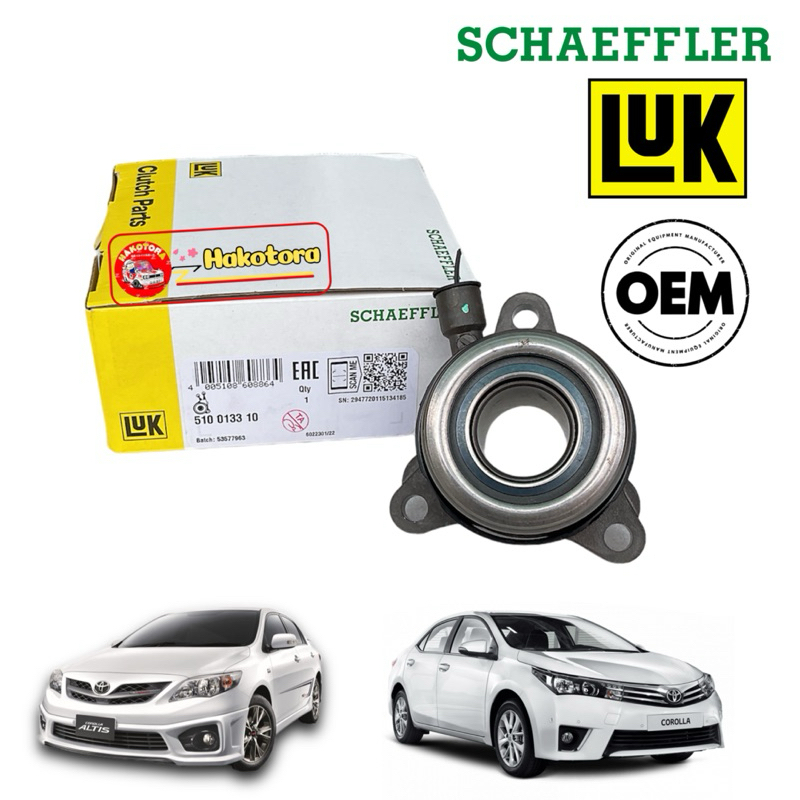 ลูกปืนครัช แม่ปั๊มคลัทช์ล่าง Toyota ALTIS 1-3ZRFE DUAL VVT 1.6 MT 2010-2018 ยี่ห้อ LUK รหัส 510 0133 10