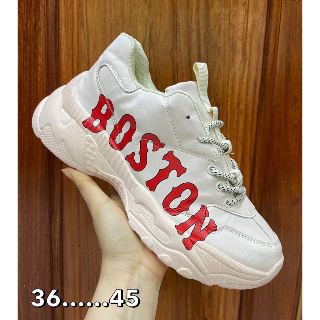 🌟ลดเพิ่ม50🌟MLB Boston Bigball Chunky รองเท้าอเนกประสงค์ สูง 6CM รองเท้าผ้าใบผู้หญิง