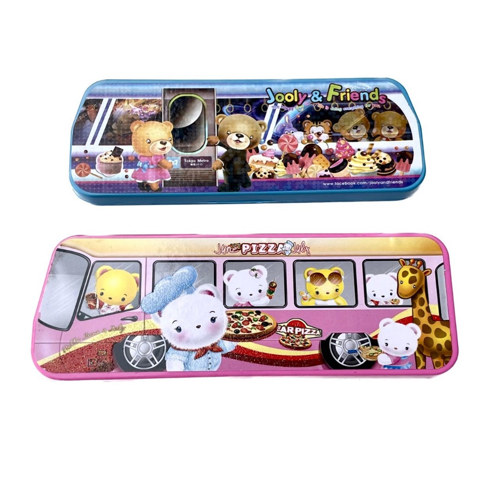 กล่องดินสอพลาสติก ลายหมี แบบยกโหล (12ชิ้น) พร้อมส่ง