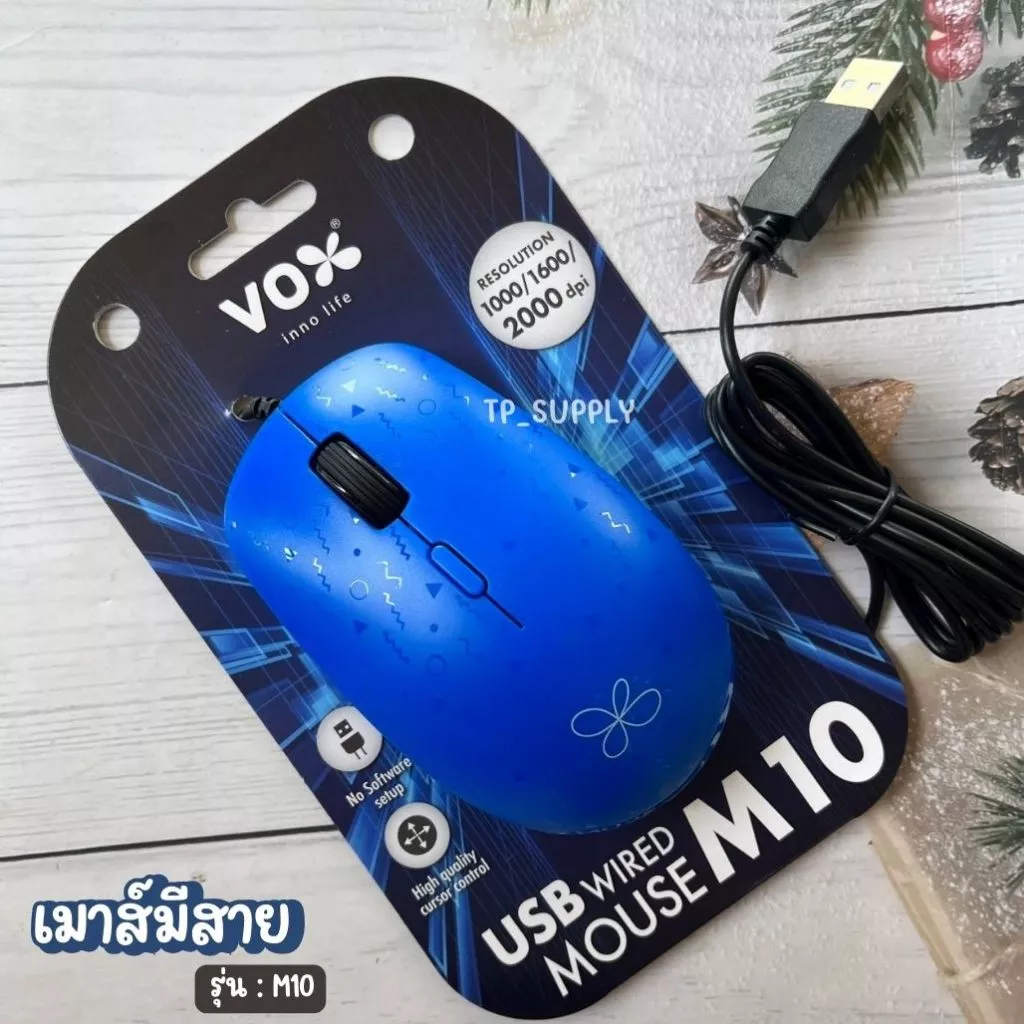 เมาส์มีสาย USB VOX รุ่น M10 1000/1600/2000 dpi thumbnail 5