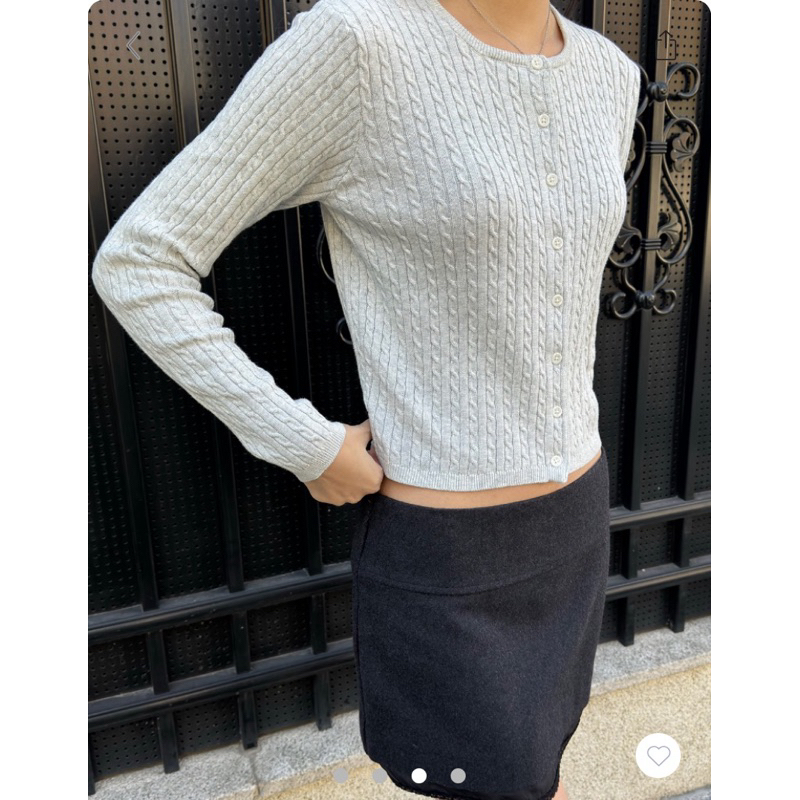 (พร้อมส่งจากไทย 🇹🇭) Brandy Melville ของแท้ 100% Zoe Cable Knit Cardigan