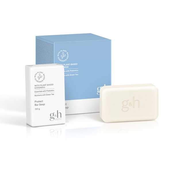 สบู่อาบน้ำ G&H Protect + ขนาด 150 กรัม(6ก้อน/กล่อง) สูตรสำหรับผิวที่ต้องเผชิญมลภาวะเป็นประจำ
