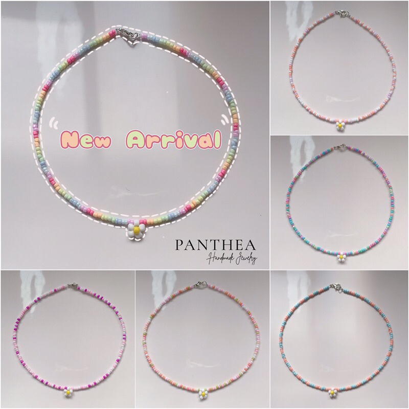 Pantheadesign สร้อยลูกปัดห้อยเดซี่ โทนสีล่าสุด ✨ลิงค์ที่4✨มีไซส์ยาว