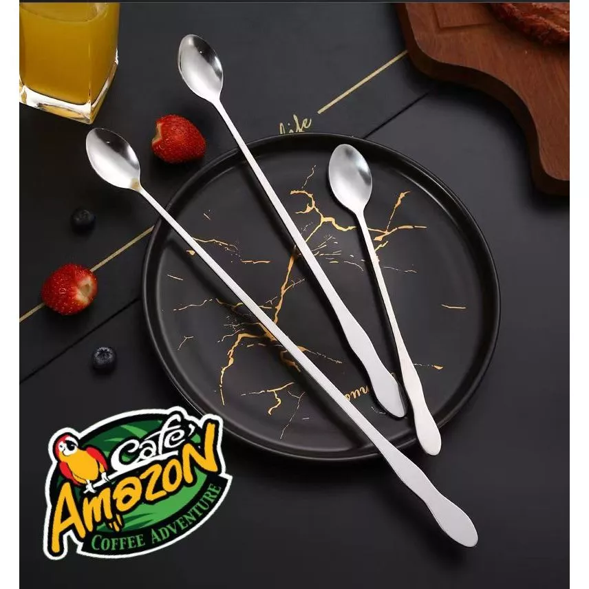 [St.Coco Cafe]ช้อนคนด้ามยาว สแตนเลส มีให้เลือก ยาว 20/26 ซม. stirring spoon