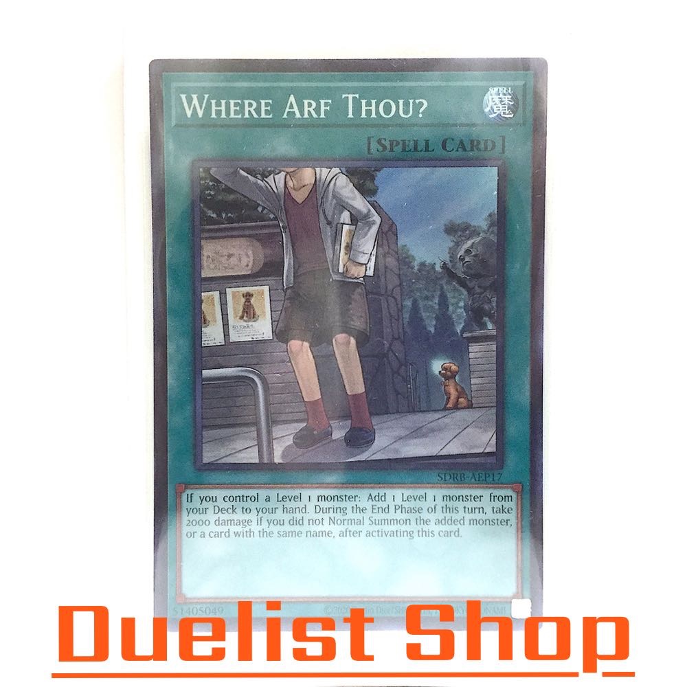 Where Arf Thou? (SR) Spell [Normal] ชุด SDRB-AEP17 การ์ดยูกิโอ (Yu-Gi-Oh!) OCG Asia ENG