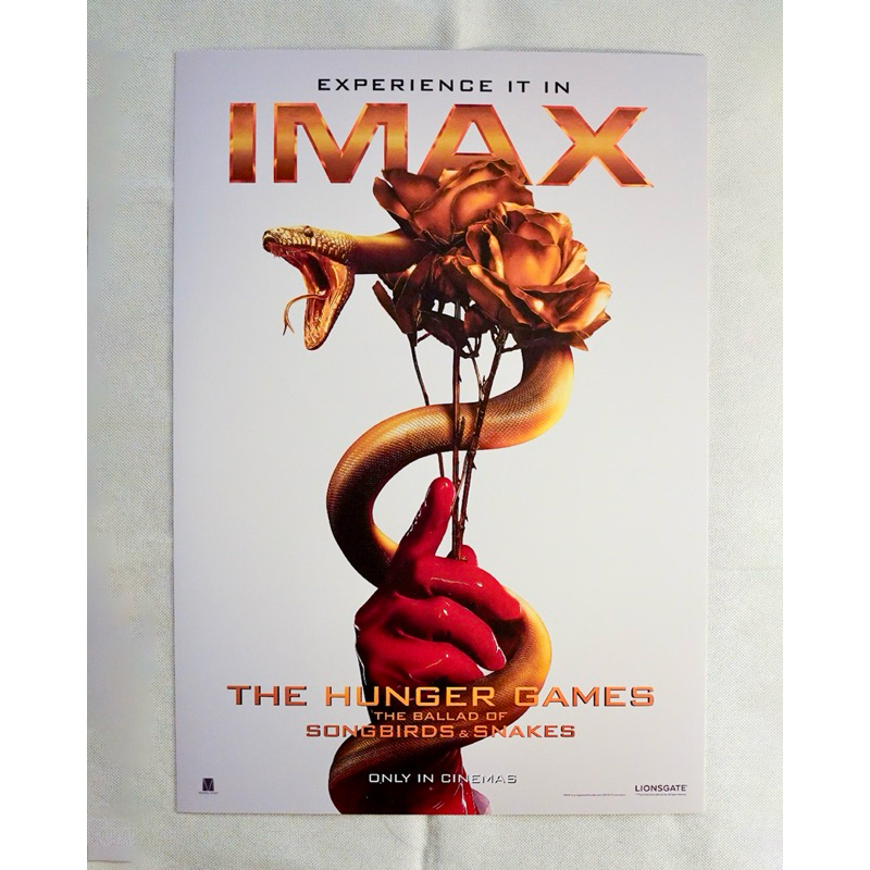 โปสเตอร์ของแท้ “HUNGER GAMES : SONGBIRD &amp; SNAKE” IMAX จาก Major - Poster “HUNGER GAMES : SONGBIRD &amp; SNAKE” IMAX