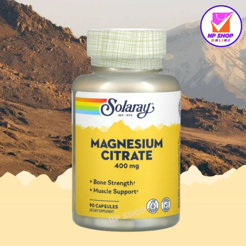 Solaray, Magnesium Citrate, 400 mg, 90 Capsules (133 mg per Capsule)ช