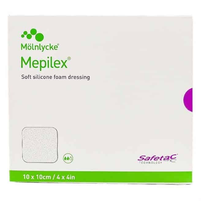 Mepilex แผ่นโฟมปิดแผล ขนาด 10x10 cm.(ราคาต่อ 1 แผ่น)