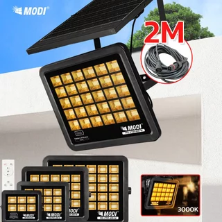 MODI ไฟสปอตไลท์โซล่าเซลล์ แสงเหลือง 50W200W300W400W IP65 ไฟพลังงานแสงอาทิตย์ solar light โซล่าเซลล์