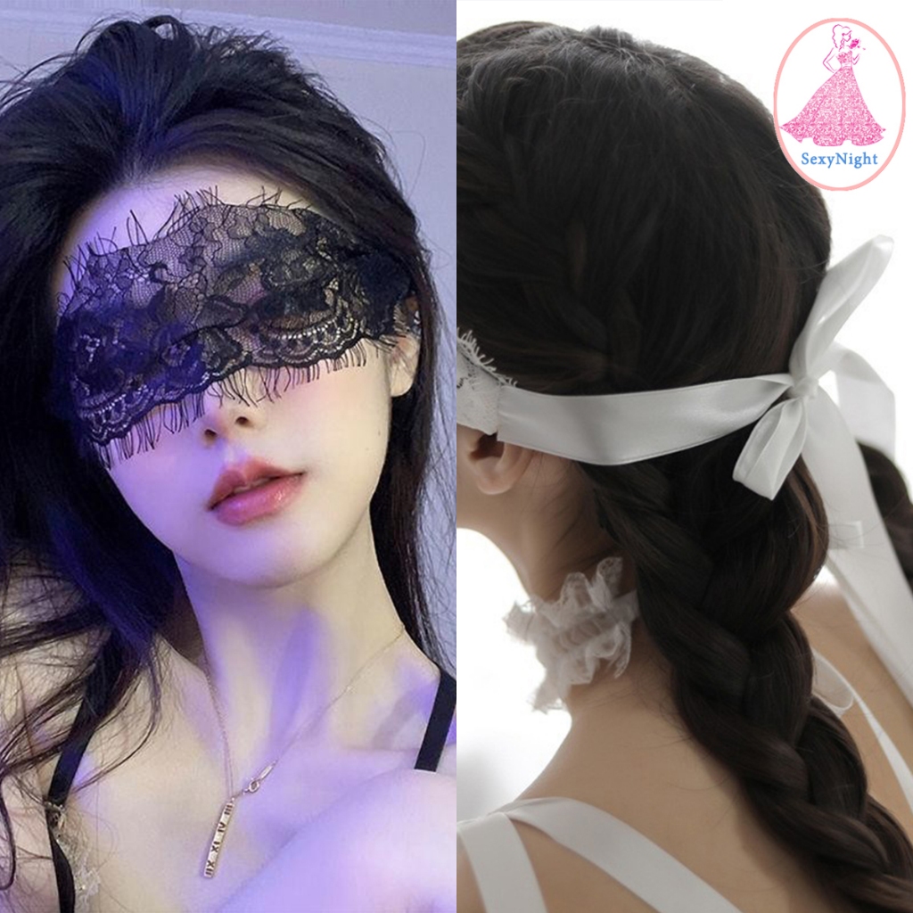 SexyNight⭐sexy female blindfold ปิดตา  ลูกไม้สวมหน้ากากปิดตา⭐มีให้เลือกทั้งแบบขาวดำ⭐พร้อมส่ง（H3052）