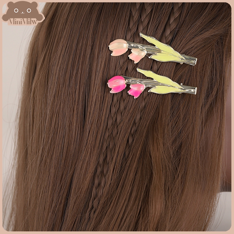 [พร้อมส่ง] กิ๊บติดผมทิวลิป มี 7 สี หวานน่ารัก มินิมอลสไตล์เกาหลี ติดได้หลายลุคหลายโอกาส : MiniMilwʕ•ᴥ•ʔ
