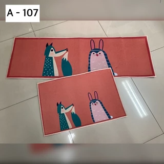 พรมเช็ดเท้า พรมเนื้อนุ่ม ซับน้ำดี แห้งไว มีจุดกันลื่นหลังพรม