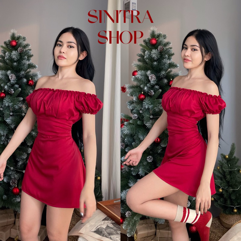 Lolita Dress เดรสเปิดไหล่ Sinitra Shop