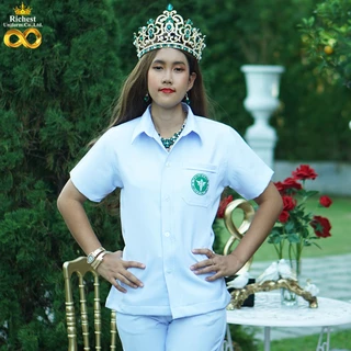 เสื้อปฏิบัติการ ตรวจการ ซาฟารี กระทรวงสาธารณสุข สีขาว ชายหญิง เสื้ออนามัย คอเชิ๊ตปก ทรงสวย พร้อมส่ง 💜💜💜