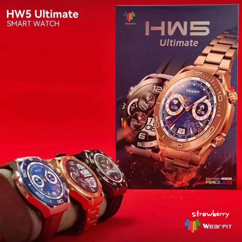 Hw5 Ultimate นาฬิกาข้อมือสมาร์ทวอทช์ หน้าจอสีอโมเลด กันน้ํา ทรงกลม หรูหรา สําหรับผู้ชาย SF32LB551 3 