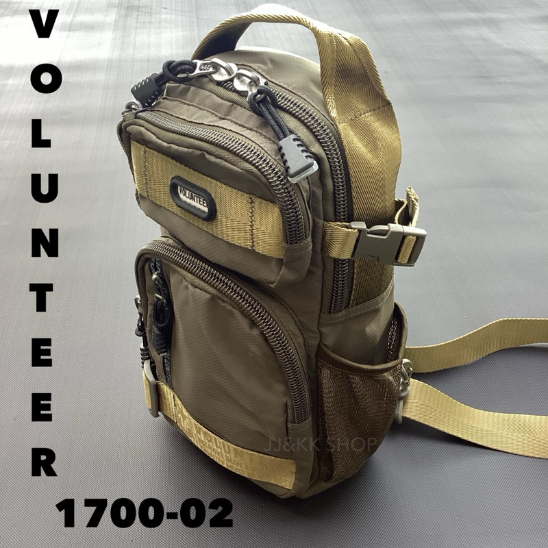 Volunteer แท้ กระเป๋าสะพายเฉียง คาดอก พาดลำตัว ใส่ไอแพด โทรศัพท์มือถือ ชาย ผ้าไนลอนกันน้ำ