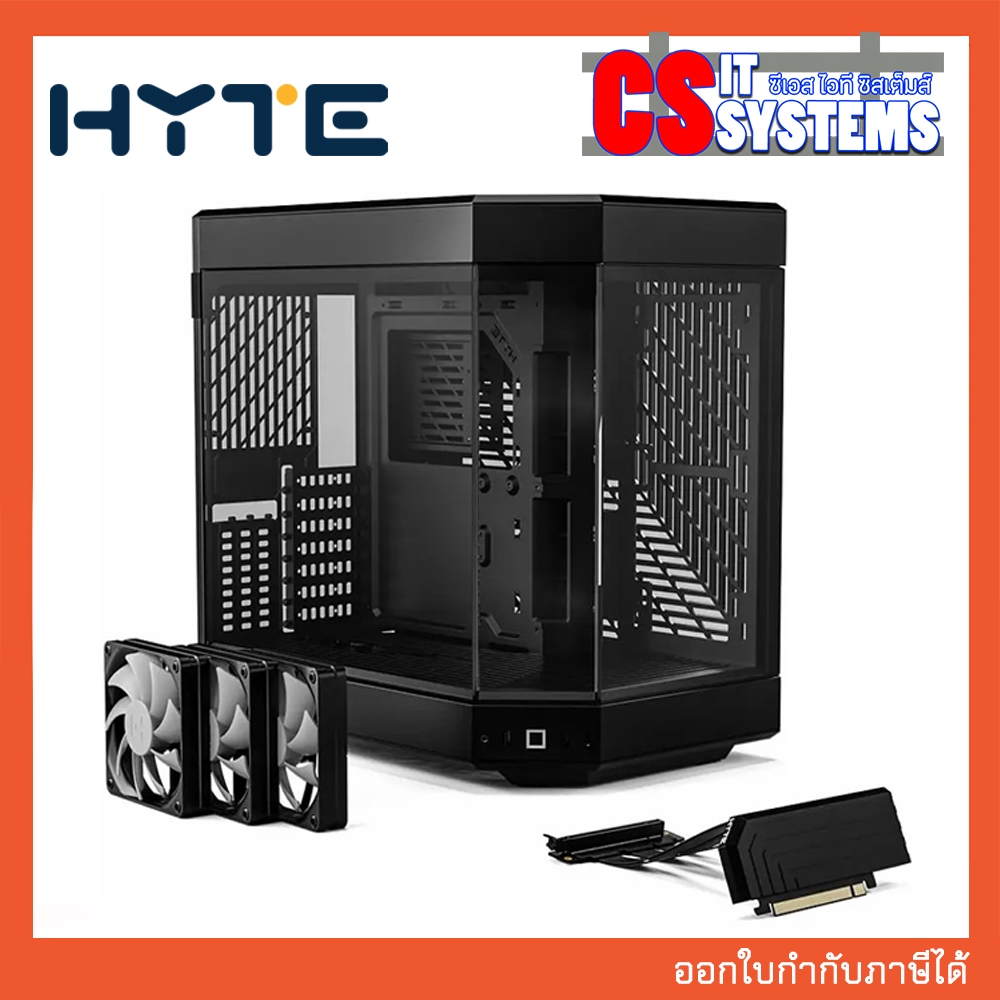 HYTE Y60 CASE (เคส) WITH 3 FANS AND RISER VERTICAL GPU MOUNT