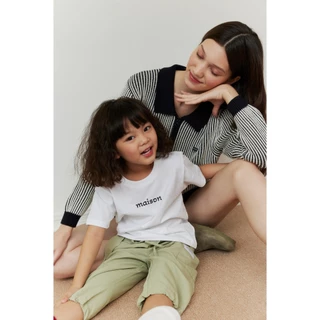 maison KEEPS Kids | The Oversized maison Logo Tee | Unisex | เสื้อยืดเด็ก ทรง oversized ผ้านุ่มพิเศษ | มีให้เลือก 3 Size