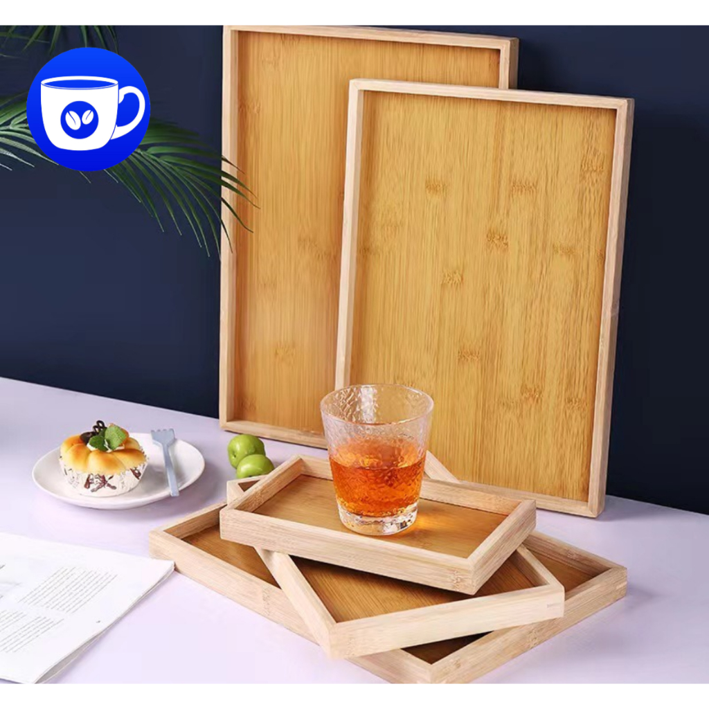 BlueBird ถาดไม้ไผ่ ทรงสี่เหลี่ยมผืนผ้า สไตล์ญี่ปุ่น เรียบง่าย สําหรับร้านอาหาร บ้าน