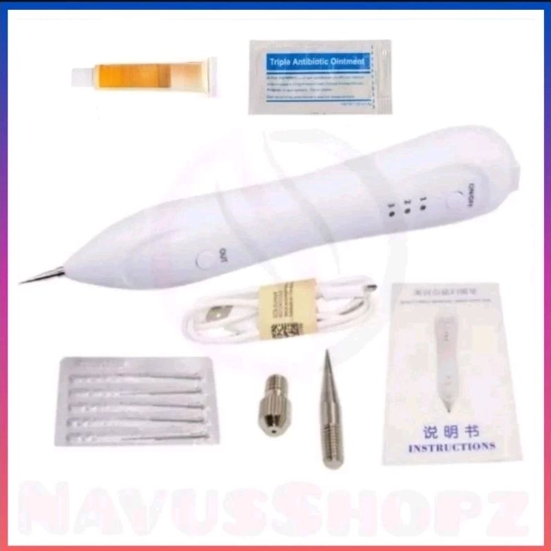 ปากกาเลเซอร์ไฟฟ้า จี้ไฝ ขี้แมลงวัน หูด ติ่งเนื้อ ฝ้า กระ แถมฟรี!ครีมทาก่อนจี้ ครีมทาหลังจี้ เครื่องจี้ไฝ แบบครบเซ็ต!