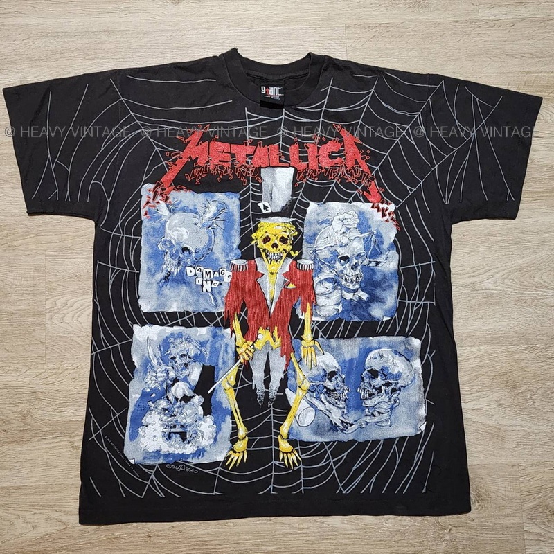 METALLICA 1992  PUSHEAD OVERPRINT แมทแมงมุม หลังแมงมุม เสื้อวง เสื้อทัวร์