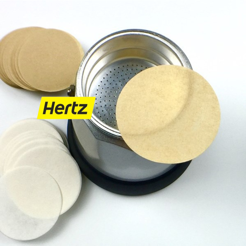 Hertz Cafe กระดาษกรองกาแฟ moka pot 100แผ่น ขนาด 56 มม./60 มม.สำหรับหม้อต้มกาแฟ