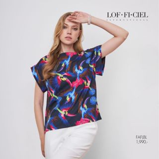 LOF-FI-CIEL woman's blouse Toucan bird เสื้อผู้หญิง คอปาด แข…