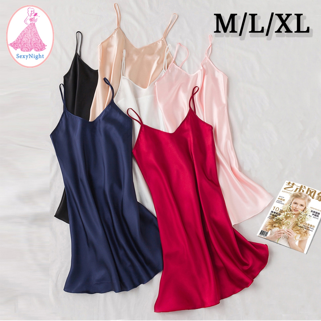 SexyNight 💮💮 ชุดนนอน 🍃🍃 ชุดนอนผู้หญิง 🍃 แขนกุด 🌸 ไซส์ใหญ่ 🌸🌸 พร้อมส่ง（H1133）