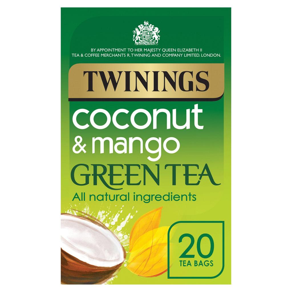 TWININGS COCONUT &amp; MANGO Green Tea