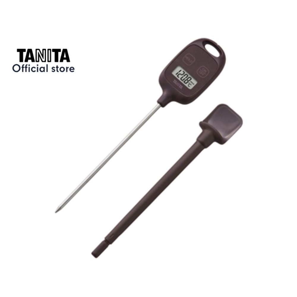 TANITA เครื่องวัดอุณหภูมิในครัวดิจิทัล รุ่น TT-583 สีน้ำตาลเข็ม