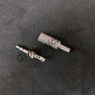 หัวแจ็คสเตอริโอ 3.5mm รุ่นเหล็กเงินท้ายสปริง AUX TRS TR STEREO เข้าสายสัญญาณ