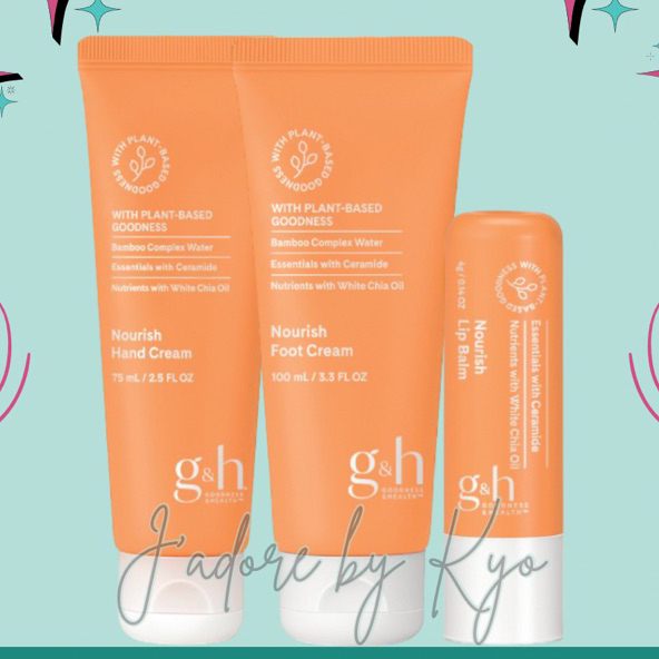 รุ่นใหม่ค่ะ! G&H ครีมทามือ/ครีมทาเท้า/ลิปบาล์ม จีแอนด์เอช เนอริช ของแท้จากชอปไทยค่ะ