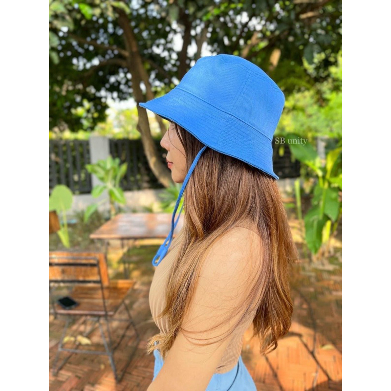 Bucket - หมวกบัคเก็ตมีสายคาดคาง ผ้าคัตตอน มีมากกว่า20สี - รูปที่ 4