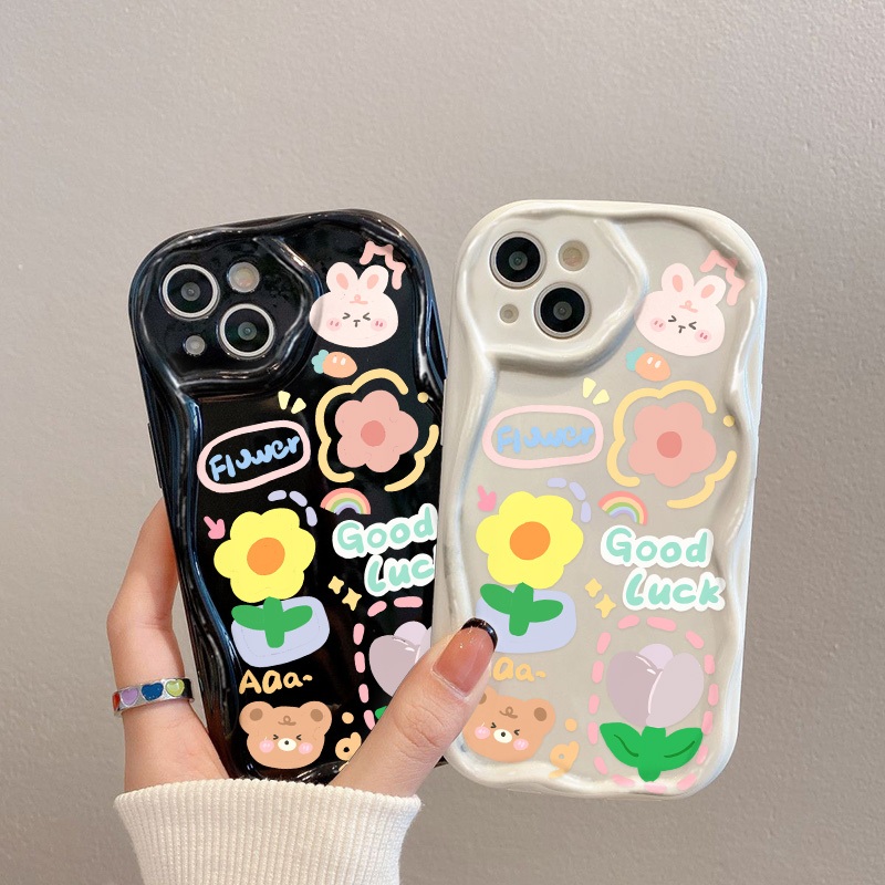 หุ้นไทย COD เคสที่เข้ากันได้กับขอบโค้งหยัก for Realme 5 5S 5i 6i 7i 8 Pro C33 C35 C11 C12 C21 C25Y C55 C3 เคสลายการ์ตูน
