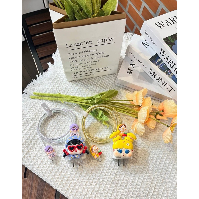 🍓ชุดถนอมสายชาร์จ 20W ใช้สำหรับ ไ อโฟน i12promax i13pro i13promax  i14 i14pro i14promax การ์ตูนน่ารัก