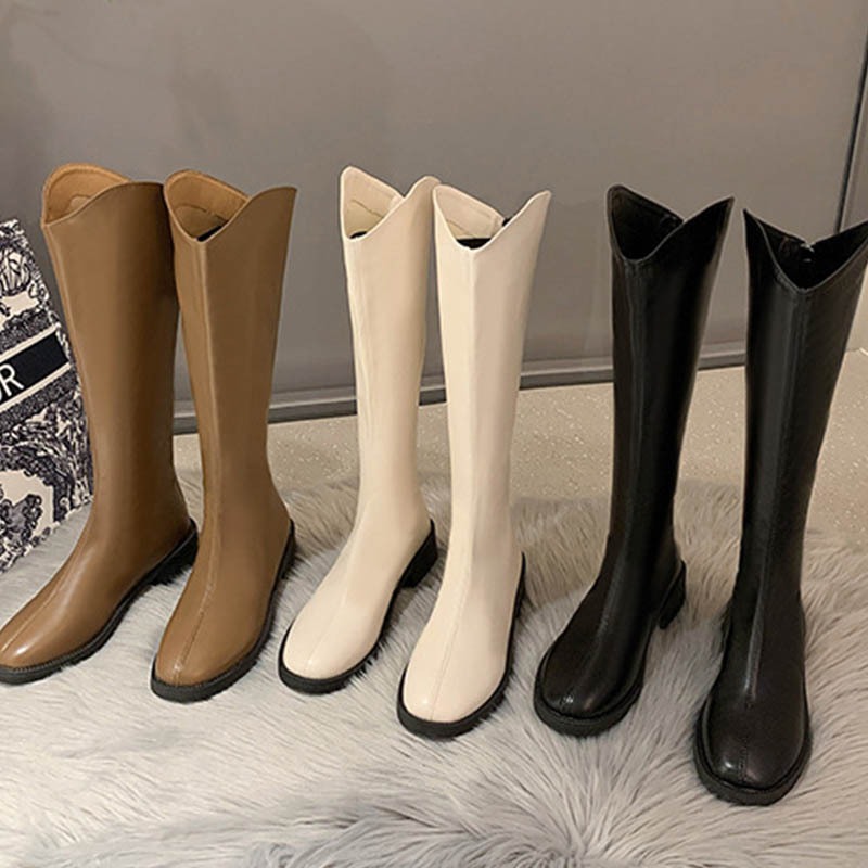 Fashion boot รองเท้าบูทสูง บูทหนังยาว มีส้น ทรงสวยมากค่ะ พร้อมส่งนะคะ size:35-42