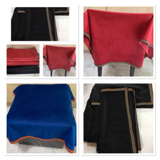 ผ้าปูไพ่ ผ้าปูดูดวงผ้าปูวางไพ่ยิปซี สีดำ 70x70cm เนื้อผ้ากำม…