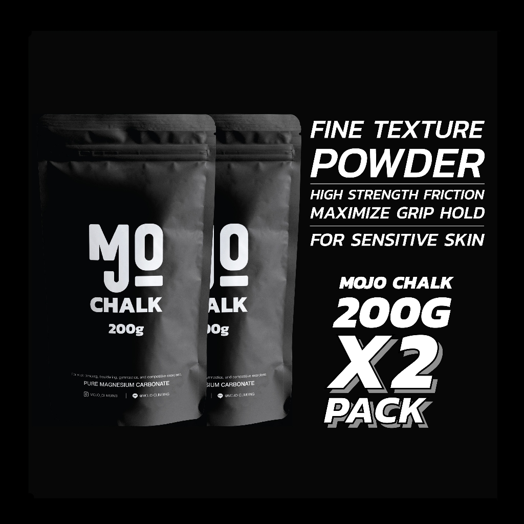 [แพ็ค2ชิ้น] Mojo chalk 200g ชอล์คปีนผา ชอล์คสำหรับกีฬา ชอล์กป้องกันการลื่น สำหรับ ออกกำลังกาย กีฬา