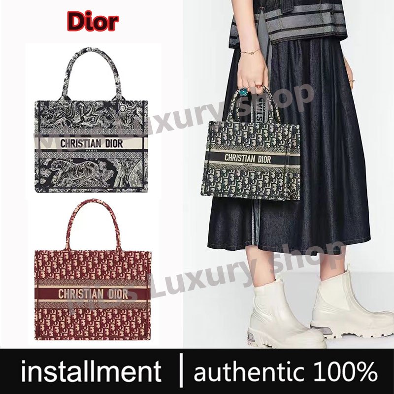 Dior กระเป๋าถือของแท้100%