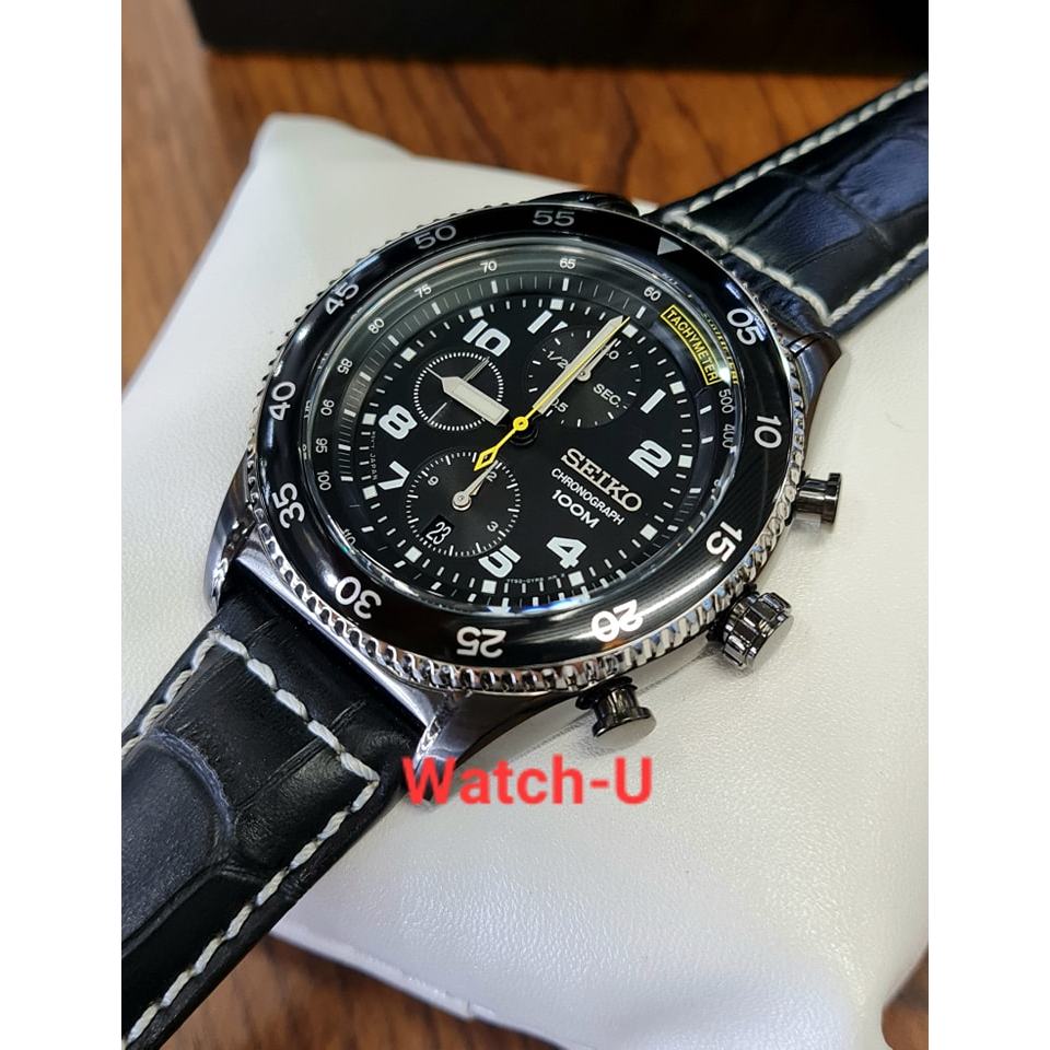 นาฬิกาข้อมือผู้ชาย สายหนัง SEIKO Neo Sport Chronograph รุ่น SNDG61P1 SNDG61P SNDG61