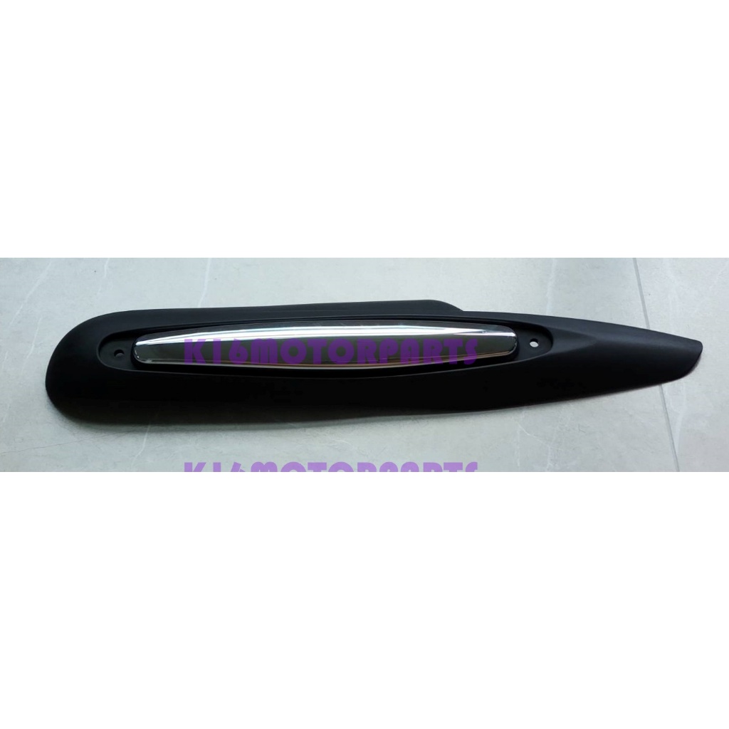 ฝาครอบท่อ เเผ่นกันร้อนท่อไอเสีย MIO-09, FINO-NEW 2011 # 3620-241-ZBLS # นอก+ใน ทั้งชุด ดำ ชุบ # มีโอ ฟีโนนิว # HMA BRAND