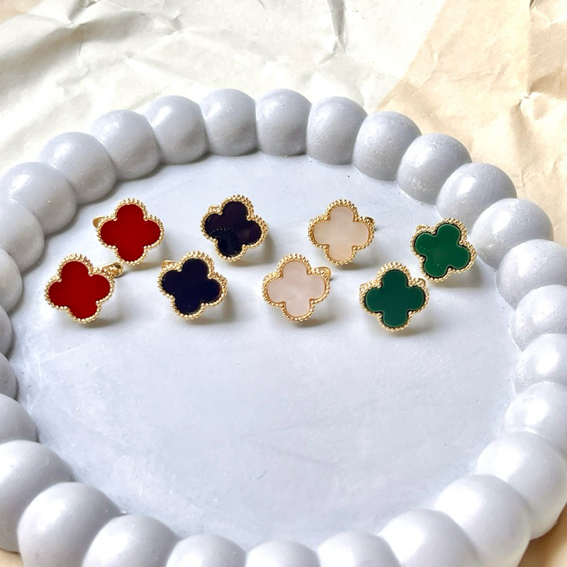 ต่างหู ดอกแวนคลีฟ 4 สี พร้อมส่ง ทุกสี ใส่แล้วLUXURYสุดๆ