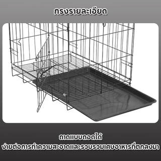 Pawblic🎪กรงหมาพับได้ กรงสุนัข กรงหมา กรงสัตว์เลี้ยง กรงแมว กรงกระต่าย กรงเหล็ก นอนสบาย กรงสุนัขพับได้ Foldable Cage