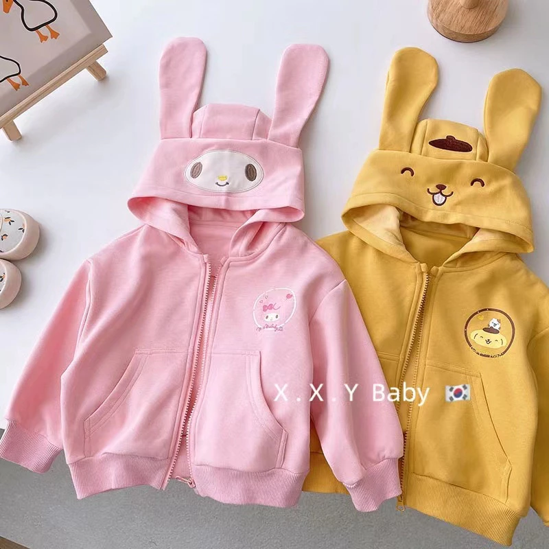 เสื้อกันหนาว ฮู้ดเด็ก ลายการ์ตูน มี 4 สี แขนยาว ด้านในผ้าสำลี แบบมีหมวก ผ้าเนื้อดี นุ่ม กันลม กันแดด กันหนาว สินค้าในไทย