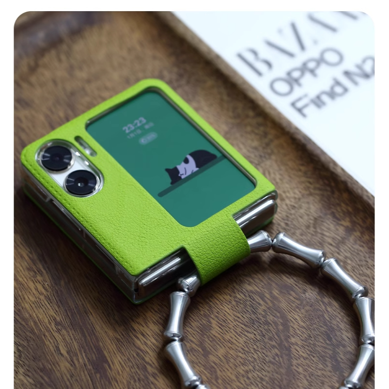 พร้อมส่ง - เคส OPPO N2 Flip [ Happy New Look ] พร้อมสายคล้อง